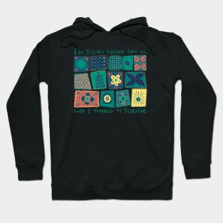 Patchwork Person - Teal Hoodie